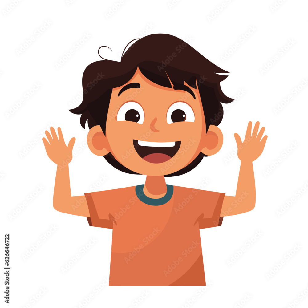 happy kid vector flat minimalistic isolated illustration happy kid vector flat minimalistic isolated illustration