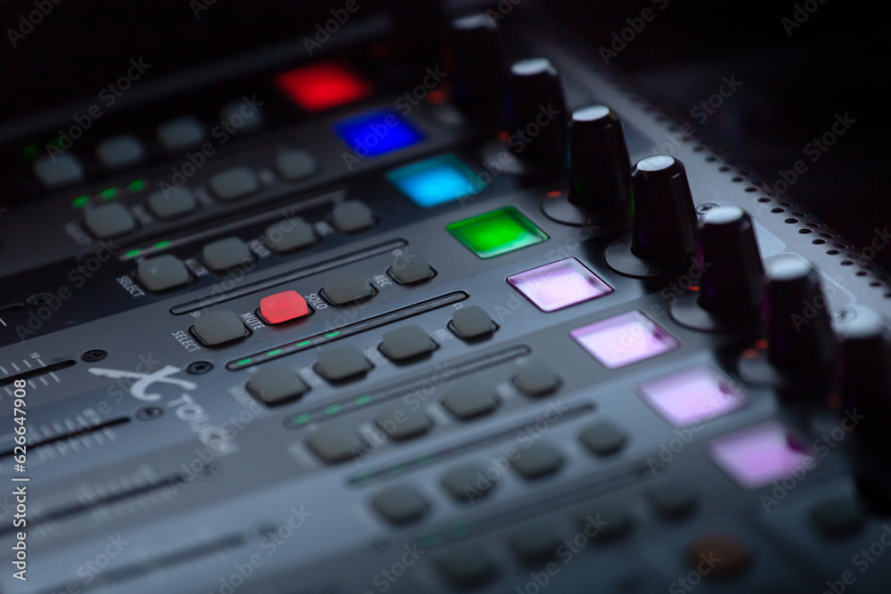 sound mixer panel