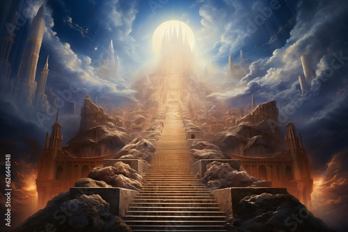 Ascending towards Heavenly Bliss, the Gates of Paradise, Communion with the Divine, and an Emblem of Christian Faith