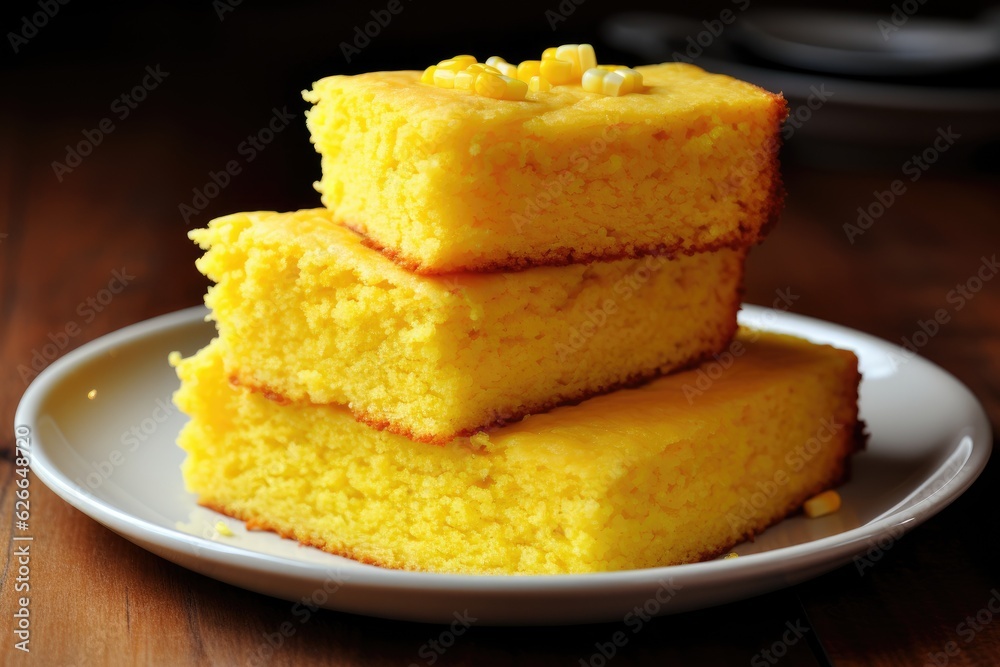 Cornbread, fast food. Generative AI Cornbread, fast food. Generative AI