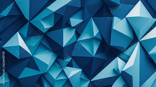 Abstract 3D Blue Background with curve ai generative.