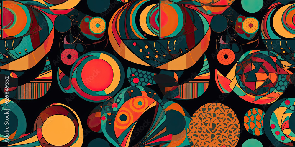 Fototapeta premium A colorful background with shapes and colors - Generative AI