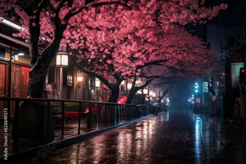 Cherry Blossoms at night in Tokyo 