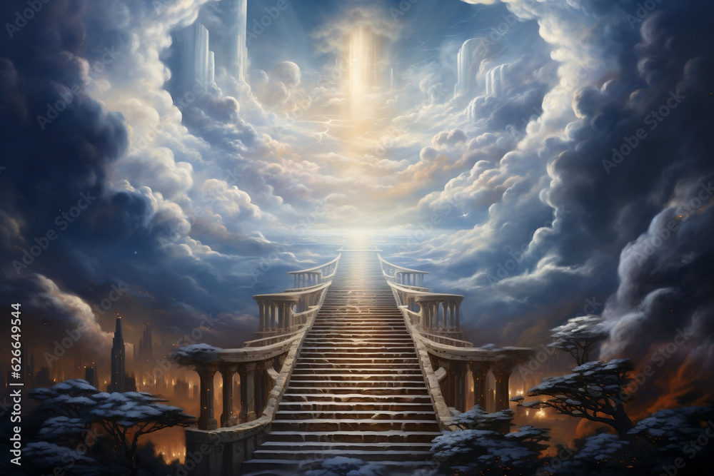 Fototapeta premium the Gates of Paradise, Divine Encounter, and an Icon of Christian Belief