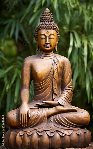 Buddhist meditating statue