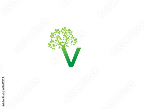 Letter  Design Logo with Creative Tree Branch. Letter Tree Icon Logo. Tree letter  Royalty Free Vector Image.