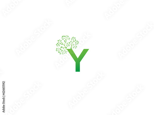 Letter  Design Logo with Creative Tree Branch. Letter Tree Icon Logo. Tree letter  Royalty Free Vector Image.