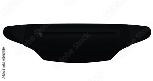 Black belt bag. vector illustration