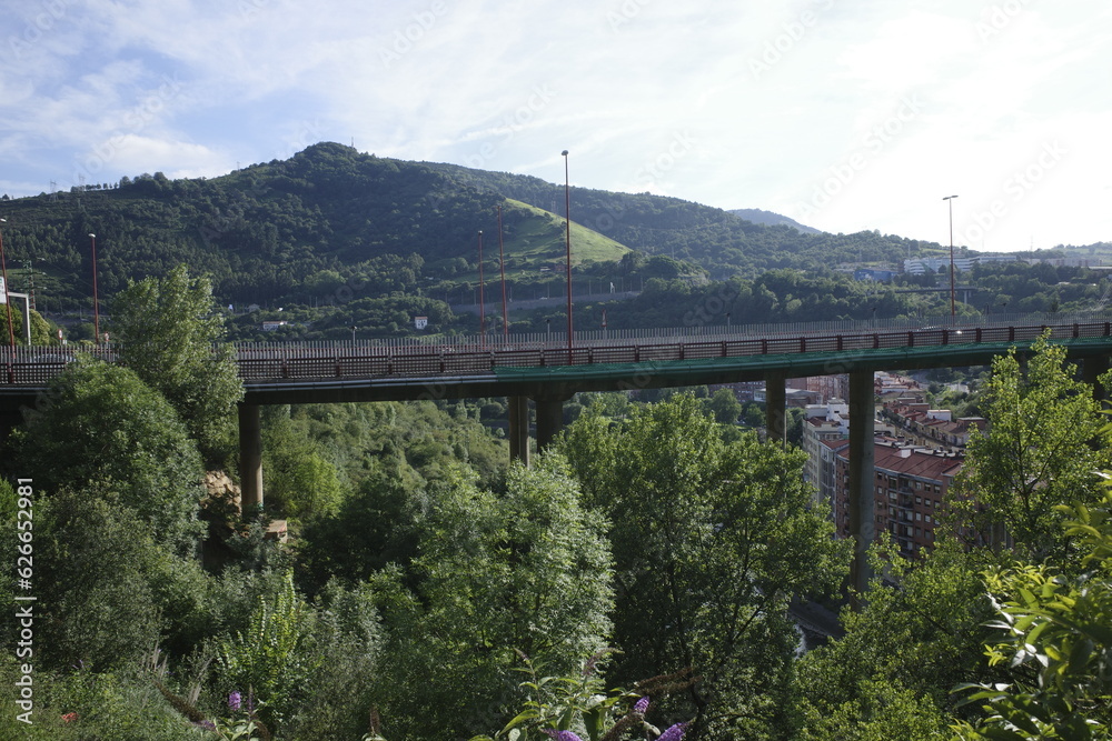 Concrete bridge in the city of Bilbao Concrete bridge in the city of Bilbao
