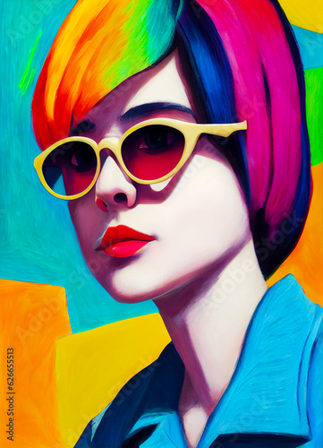 Colorful modern portraits