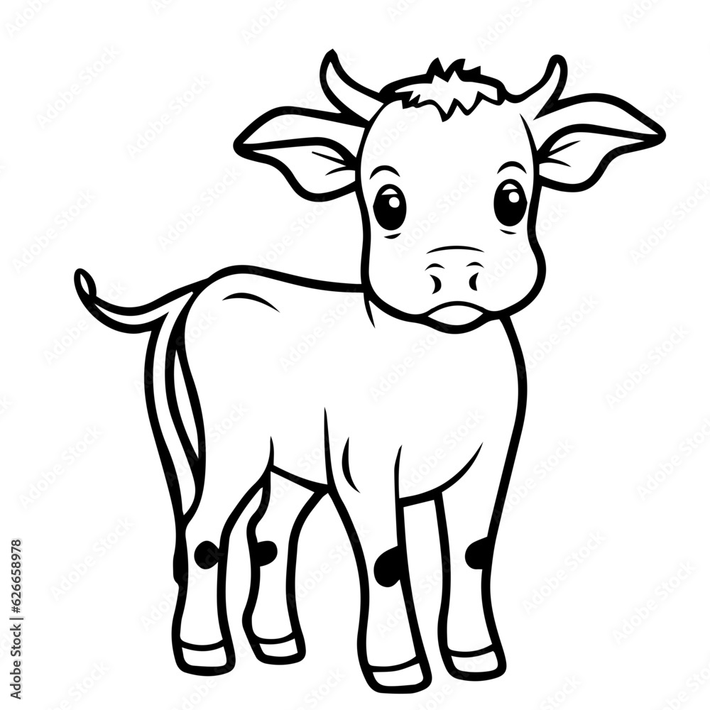 calf outline illustration