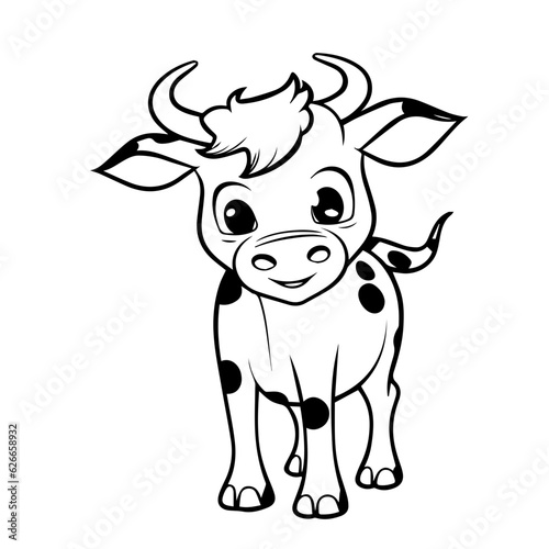 Wallpaper Mural calf outline illustration Torontodigital.ca