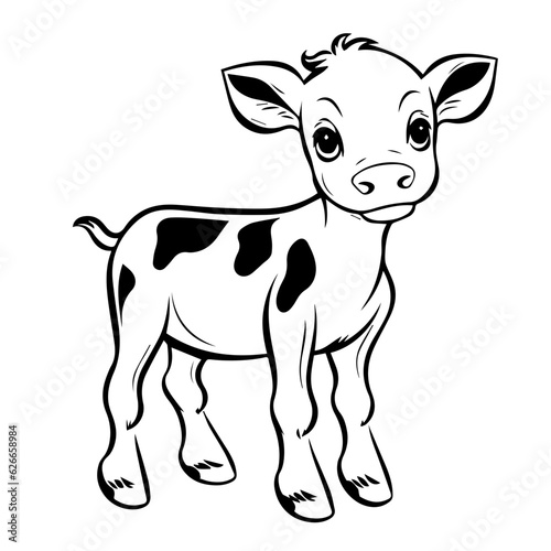 calf outline illustration