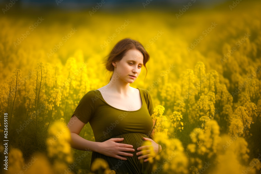 A pregnant woman - Generative AI A pregnant woman - Generative AI