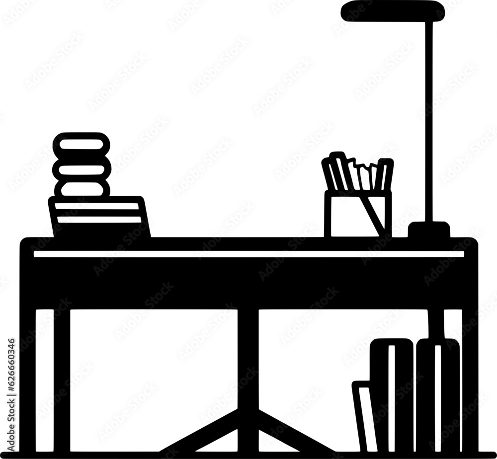 Office Table Illustration