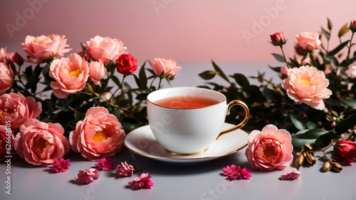 Cup of Tea with Flowers