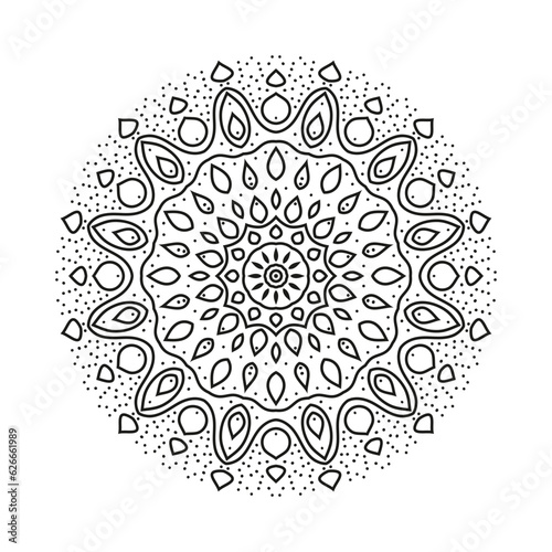 Mandala. Oriental decorative flower pattern. Vector illustration isolated on white background
