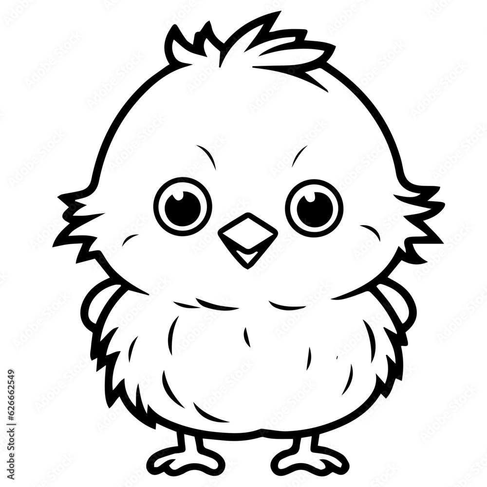 Fototapeta premium chick doodle illustration