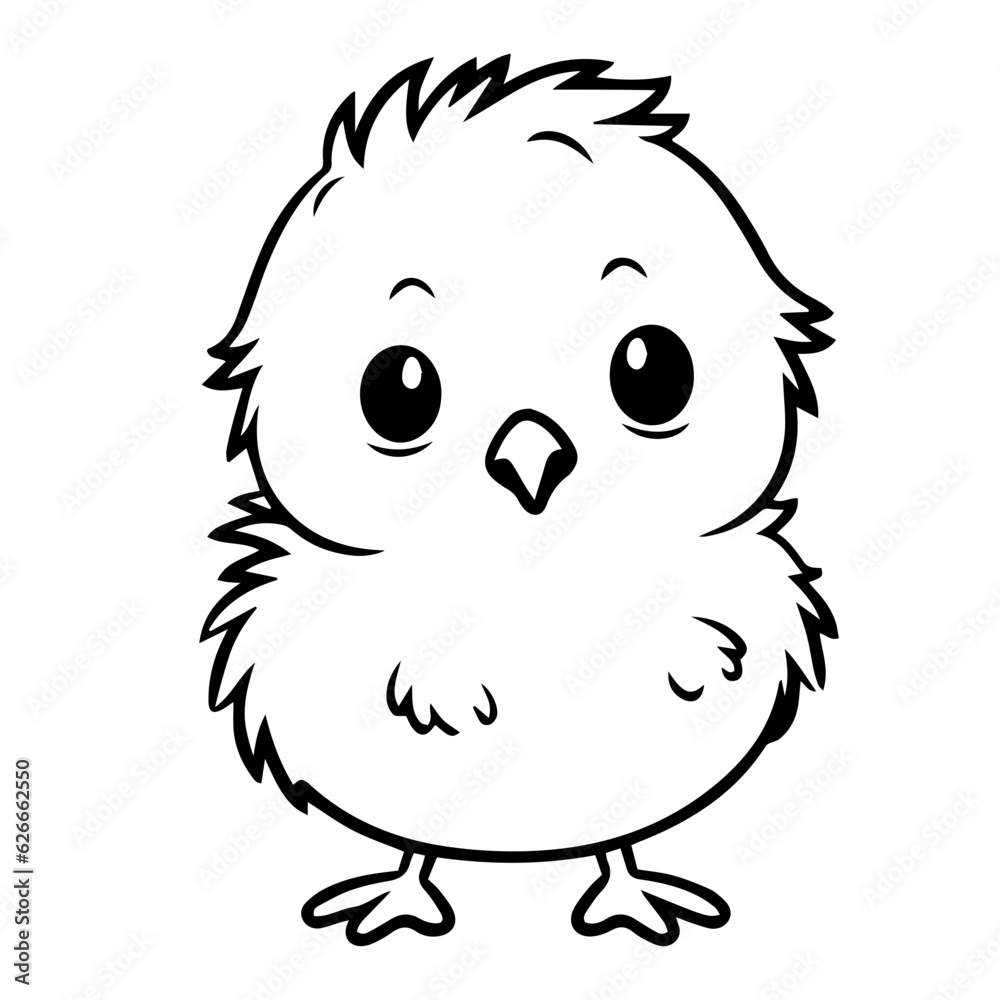 chick doodle illustration