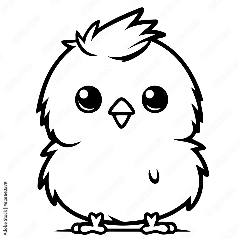 Obraz premium chick doodle illustration