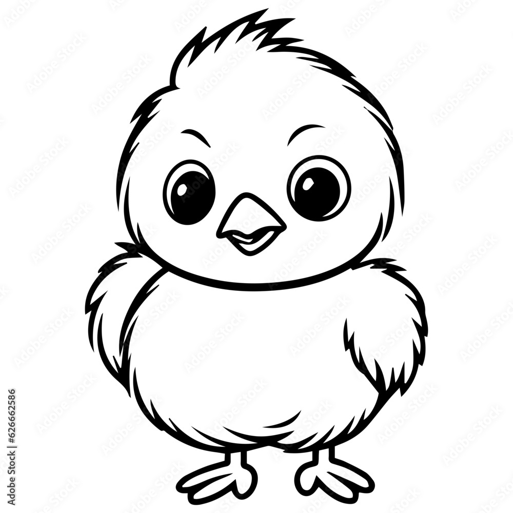 Obraz premium chick doodle illustration