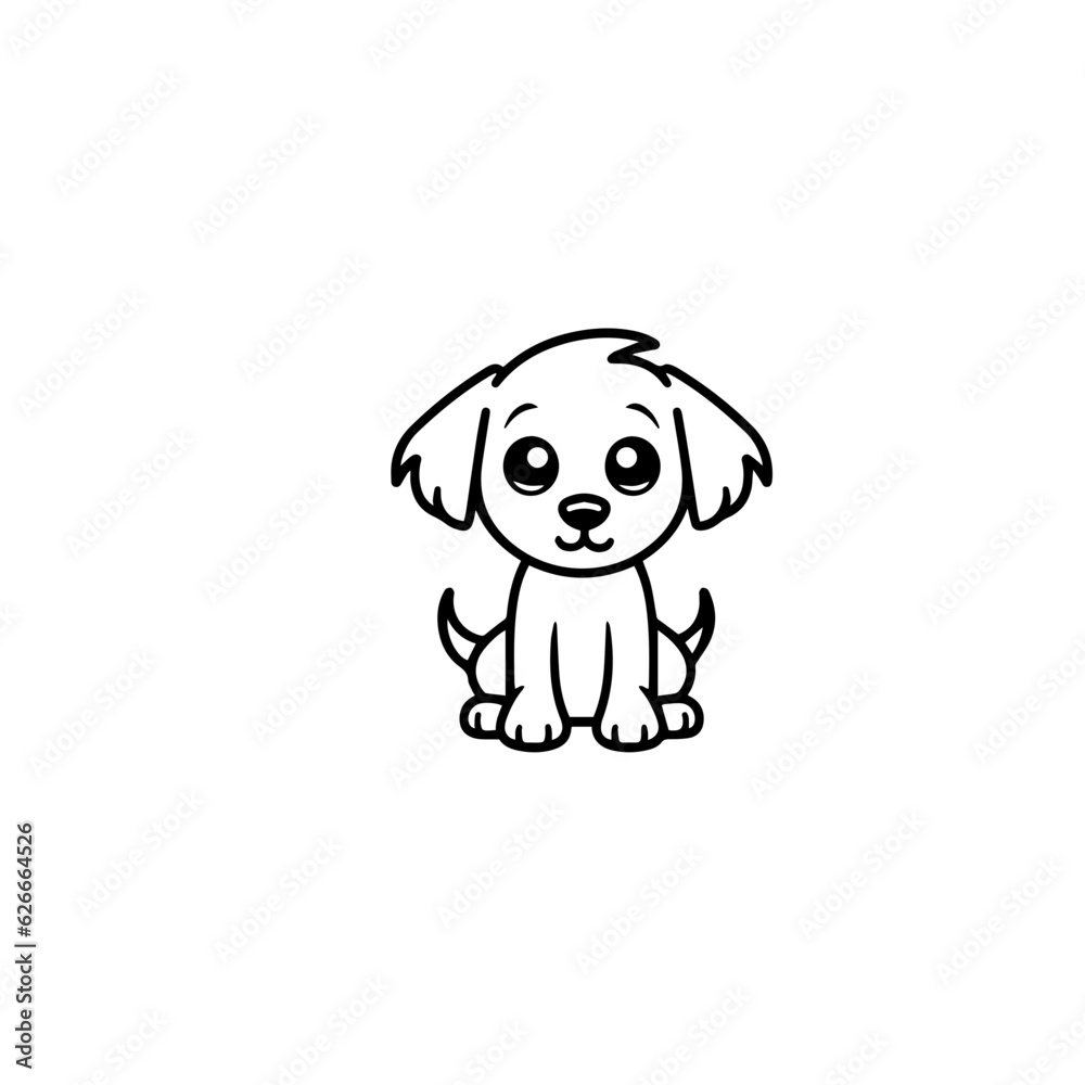 cute puppy doodle illustration cute puppy doodle illustration