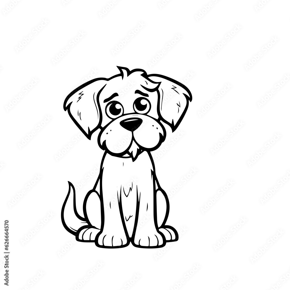 cute puppy doodle illustration cute puppy doodle illustration
