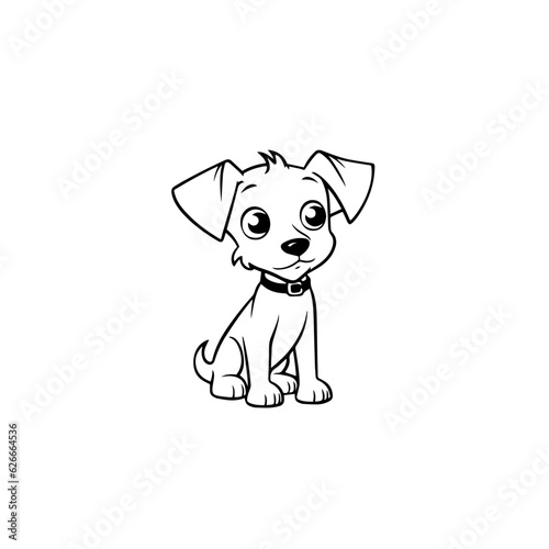 cute puppy doodle illustration