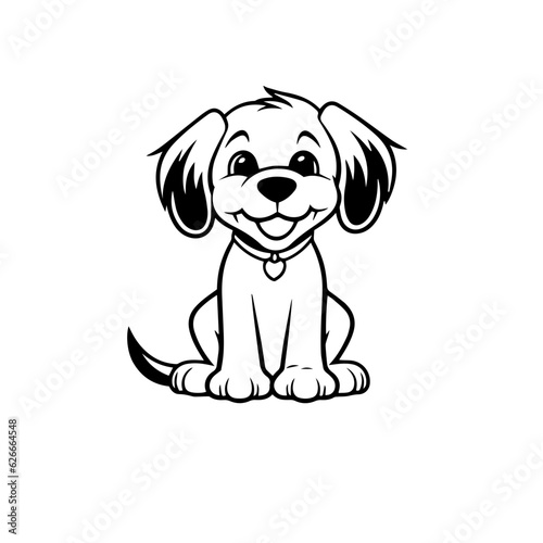 cute puppy doodle illustration