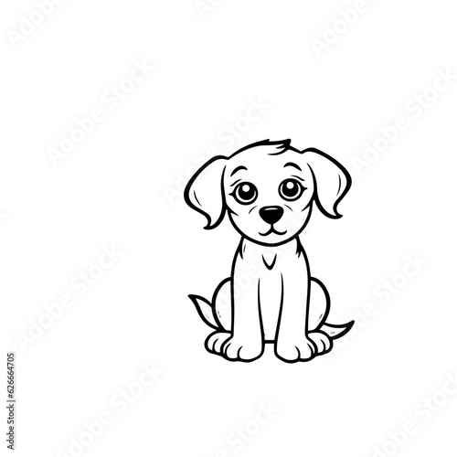 cute puppy doodle illustration