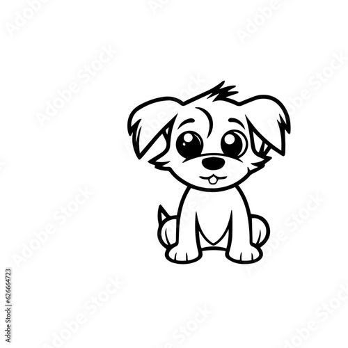 cute puppy doodle illustration