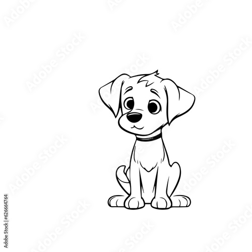 cute puppy doodle illustration