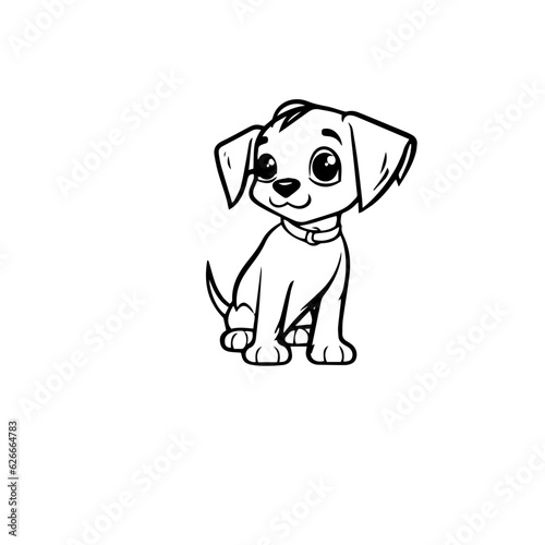 cute puppy doodle illustration