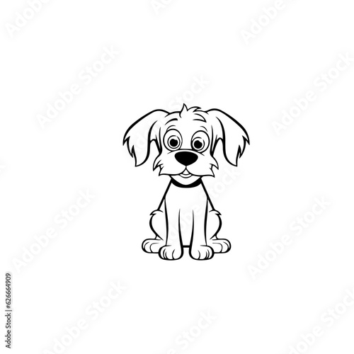 cute puppy doodle illustration