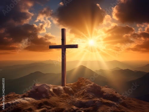 Das Kreuz als Zeichen der Liebe und Erlösung im Christentum photo