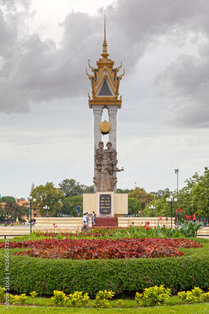 Obraz premium Cambodia-Vietnam Friendship Monument in Phnom Penh