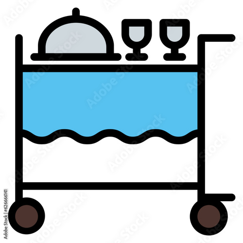 room service,A symbol for personalized services delivered to guests in their rooms.