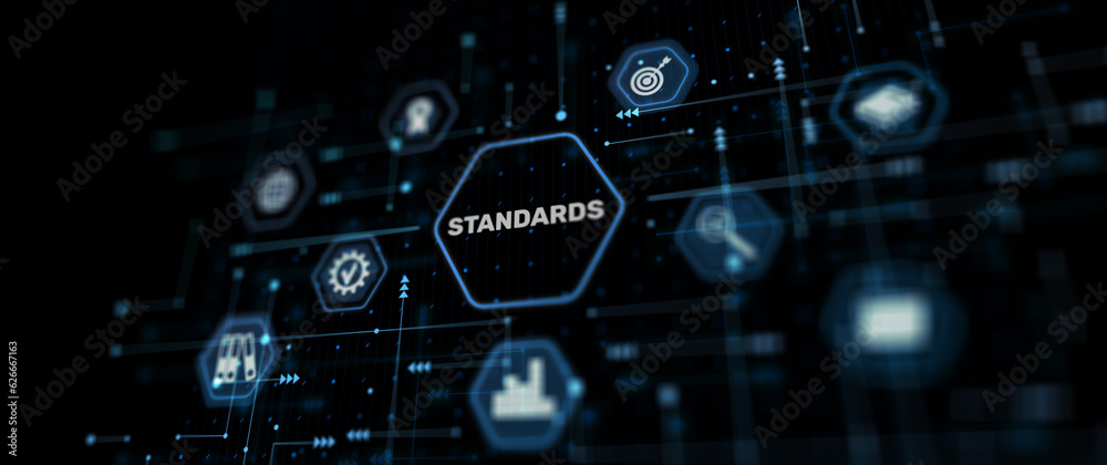 Standards Quality assurance and control concept. Business and technology