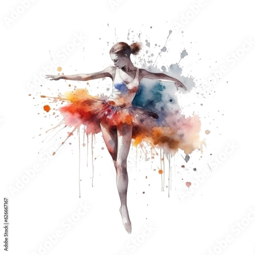 Ballet watercolor background