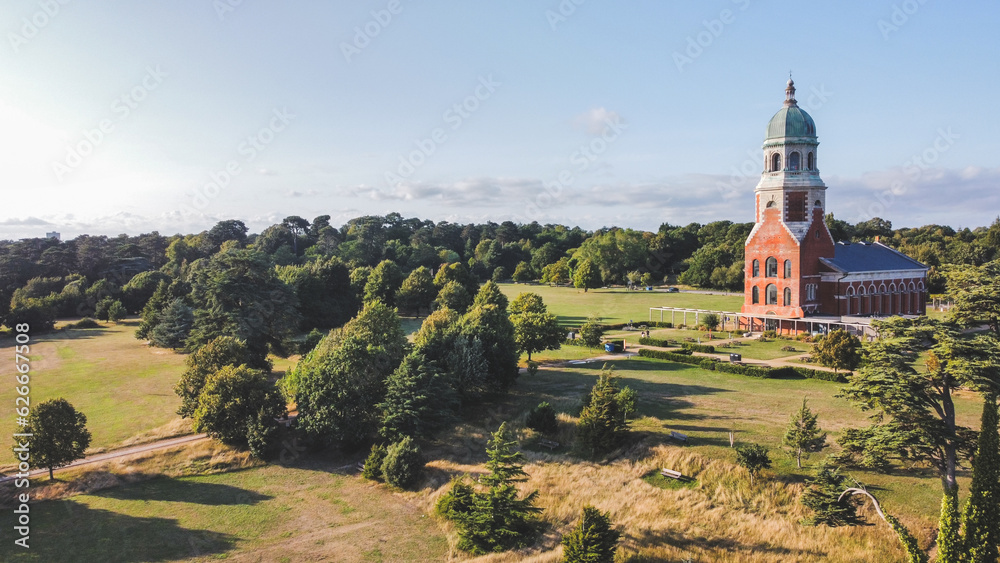 Royal Victoria Chapel In Southampton from above Royal Victoria Chapel In Southampton from above