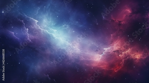 purple nebula in the night sky