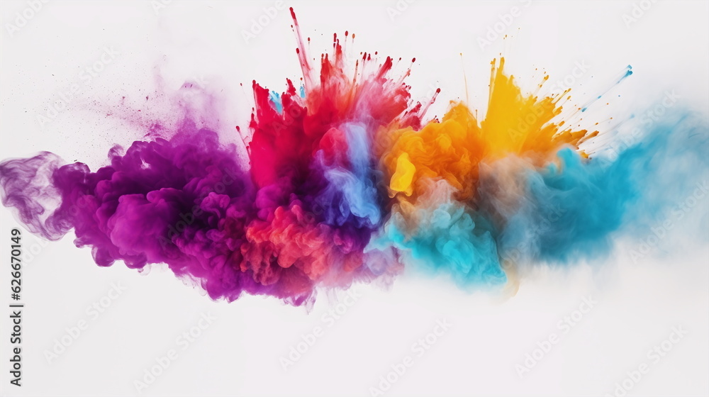 Splash art of different colours