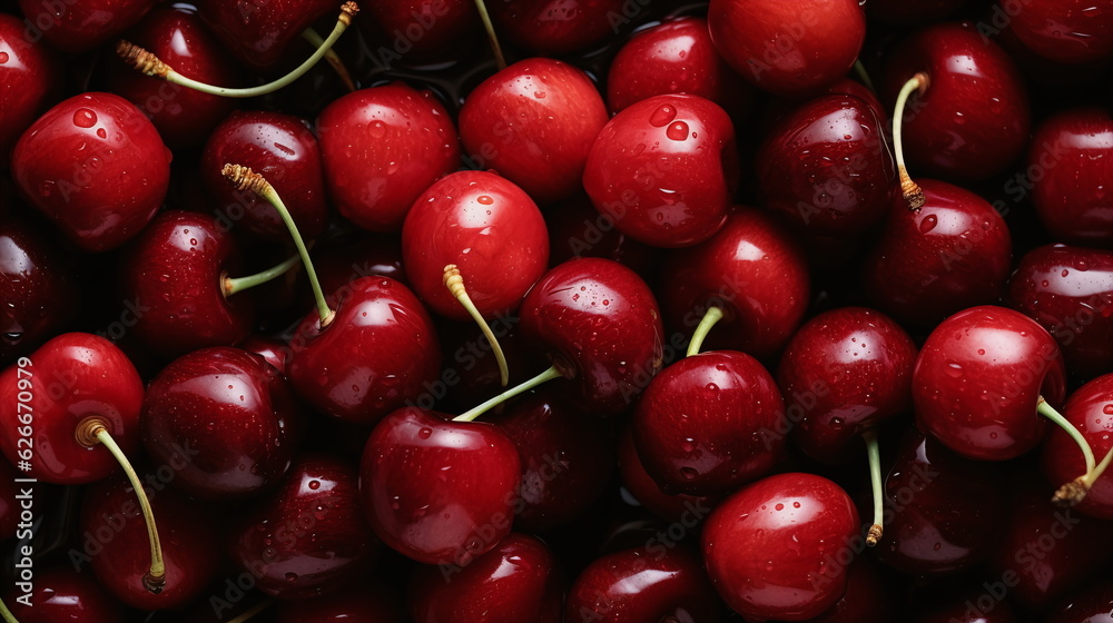 Fresh and healthy cherries