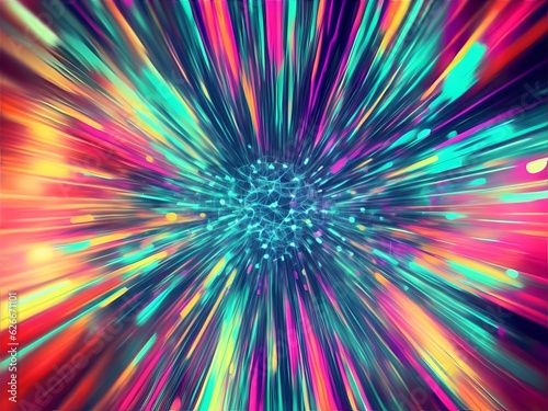 Abstract cyber light background. AI generated illustration