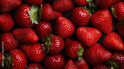 Delicious ripe and healthy red stawberries