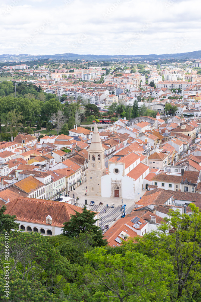 Aerial view of Tomar town in Portugal