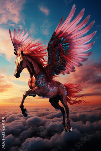 Flying Horse Pegasus - Mythical Creature