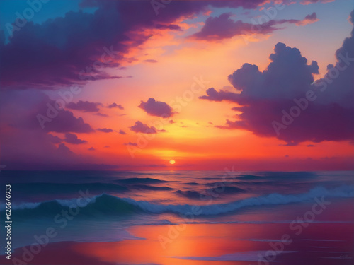 sunset over the sea © Ha