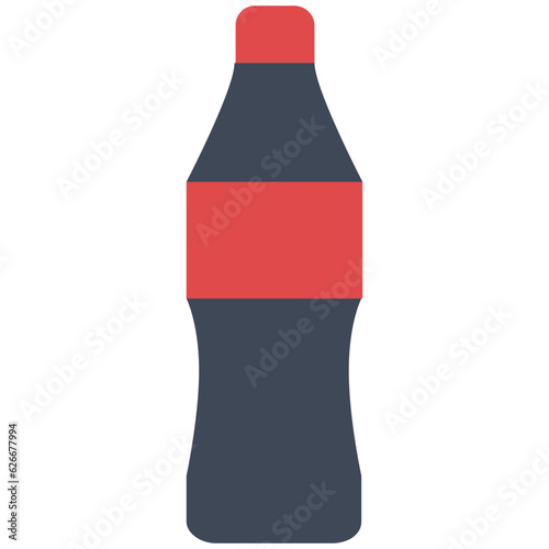 An icon of soda bottle flat design 