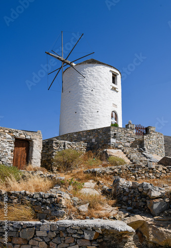 Windmill in Syros, Greece